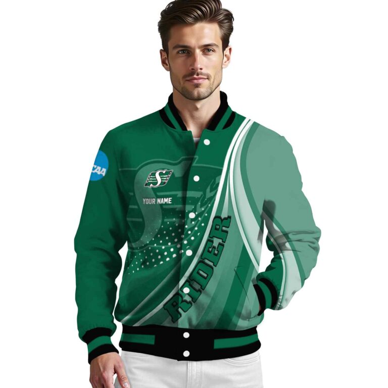 personalized saskatchewan roughriders wave patterns green jacket high quality