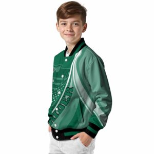 personalized saskatchewan roughriders wave patterns green jacket trendy