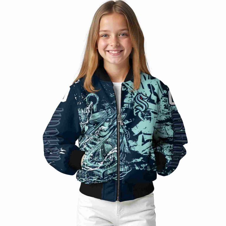 personalized seattle kraken fishing art blue jacket top rated
