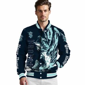 personalized seattle kraken fishing passion blue white jacket high quality