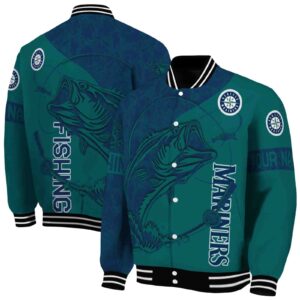 personalized seattle mariners fishing rod green jacket fashion forward