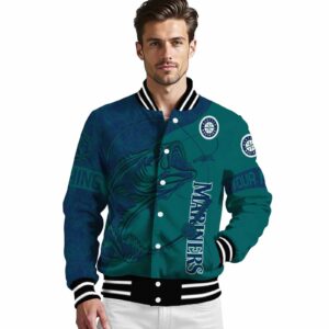personalized seattle mariners fishing rod green jacket high quality
