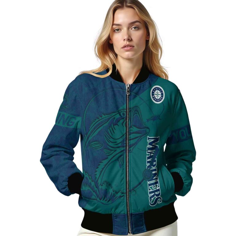 personalized seattle mariners fishing rod green jacket latest model
