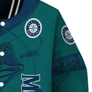 personalized seattle mariners fishing rod green jacket premium grade