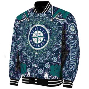 personalized seattle mariners heart explosion navy blue jacket best selling