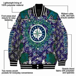 personalized seattle mariners heart explosion navy blue jacket new arrival