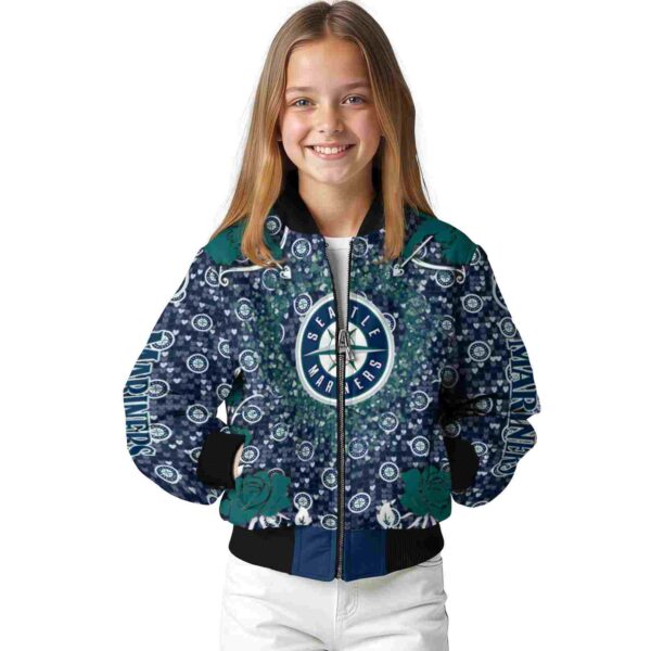 personalized seattle mariners heart explosion navy blue jacket top rated