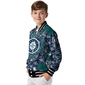 personalized seattle mariners heart explosion navy blue jacket trendy