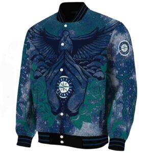 personalized seattle mariners praying hands navy blue jacket best selling