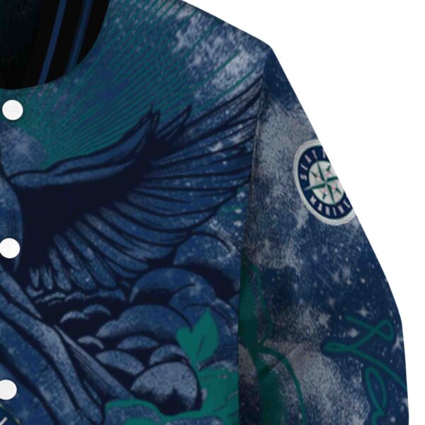 personalized seattle mariners praying hands navy blue jacket premium grade
