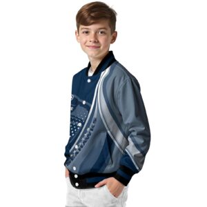 personalized seattle seahawks wave patterns blue jacket trendy