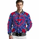 personalized smu mustangs heart explosion blue jacket best selling