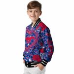 personalized smu mustangs heart explosion blue jacket best selling