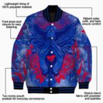 personalized smu mustangs praying hands blue jacket best selling