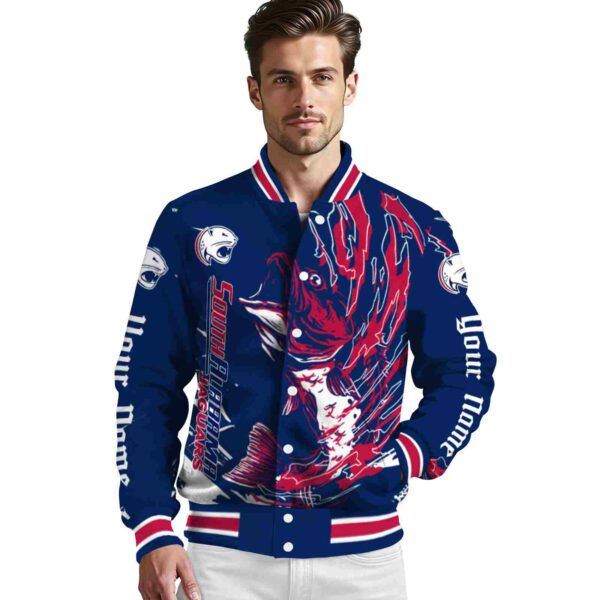 personalized south alabama jaguars fishing passion blue white jacket high quality