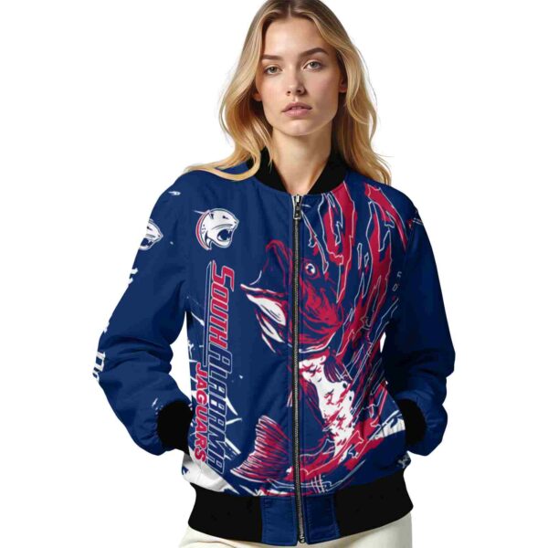 personalized south alabama jaguars fishing passion blue white jacket latest model