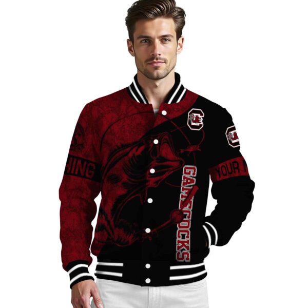 personalized south carolina gamecocks fishing rod black jacket high quality