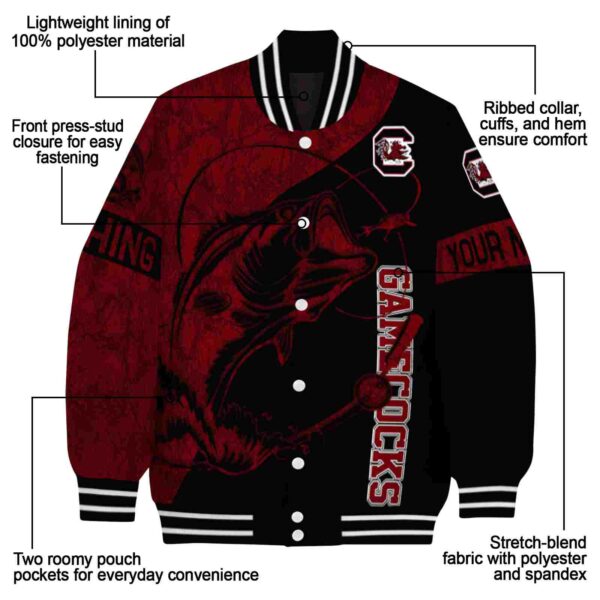 personalized south carolina gamecocks fishing rod black jacket new arrival