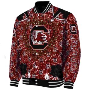 personalized south carolina gamecocks heart explosion garnet jacket best selling