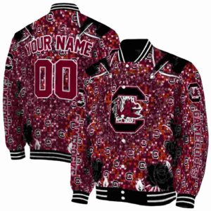 personalized south carolina gamecocks heart explosion garnet jacket fashion forward