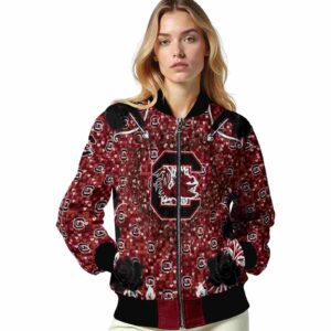 personalized south carolina gamecocks heart explosion garnet jacket latest model