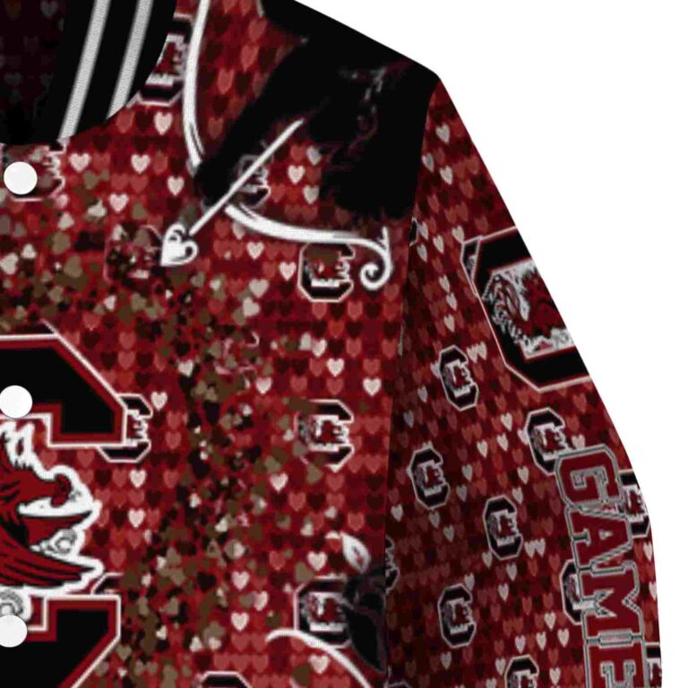 personalized south carolina gamecocks heart explosion garnet jacket premium grade