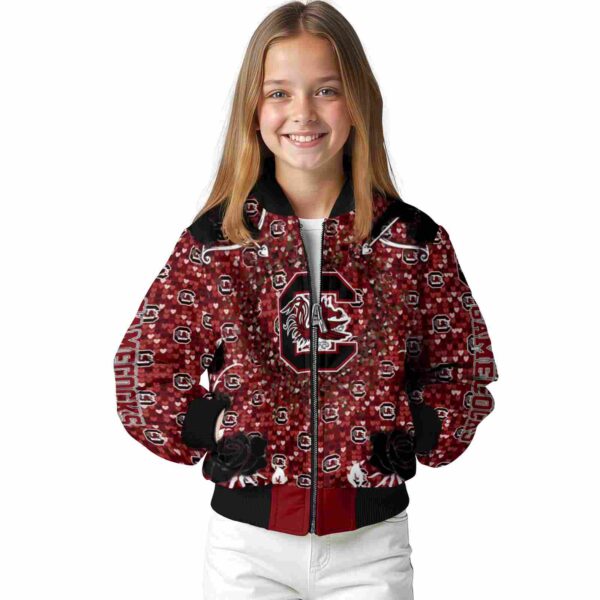 personalized south carolina gamecocks heart explosion garnet jacket top rated