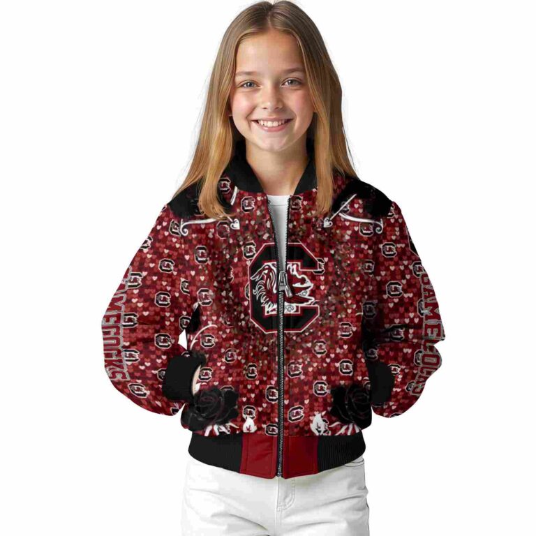 personalized south carolina gamecocks heart explosion garnet jacket top rated