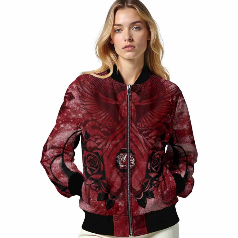 personalized south carolina gamecocks praying hands garnet jacket latest model