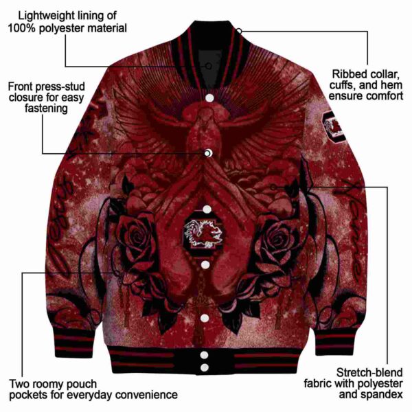 personalized south carolina gamecocks praying hands garnet jacket new arrival