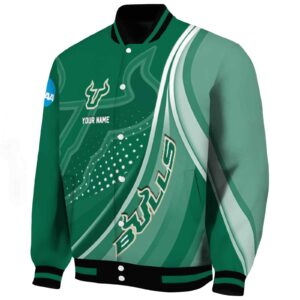 personalized south florida bulls wave patterns green jacket best selling