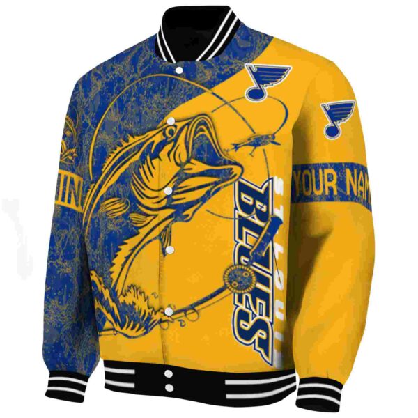 personalized st louis blues fishing rod yellow jacket best selling