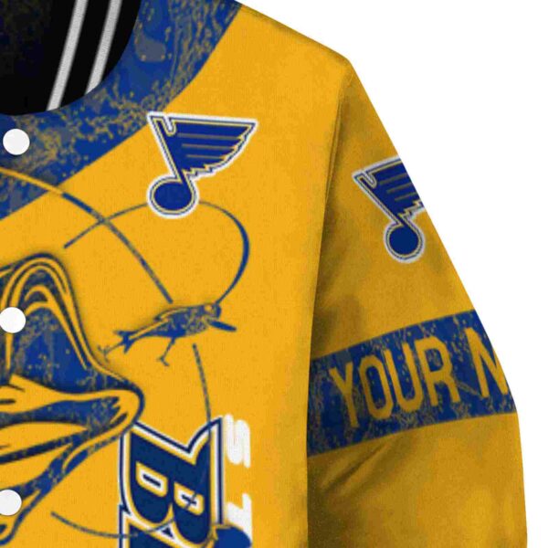personalized st louis blues fishing rod yellow jacket premium grade