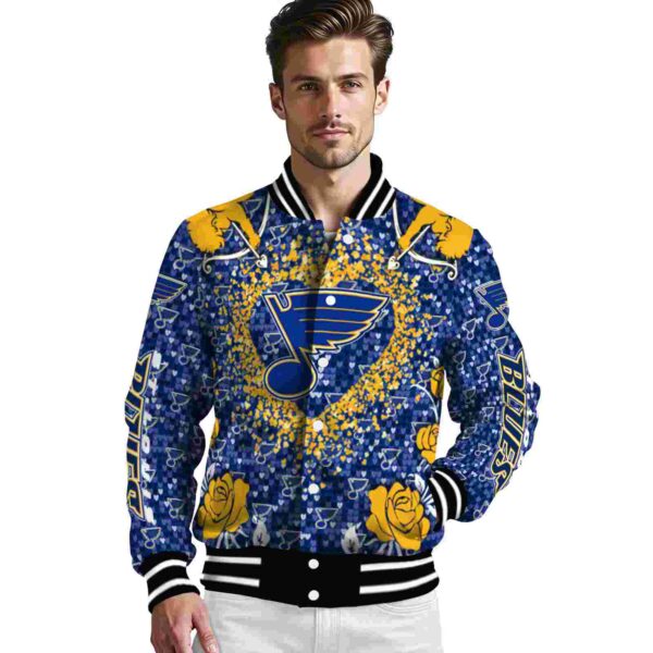 personalized st louis blues heart explosion blue jacket high quality