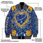 personalized st louis blues heart explosion blue jacket best selling