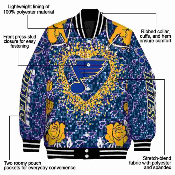 personalized st louis blues heart explosion blue jacket new arrival