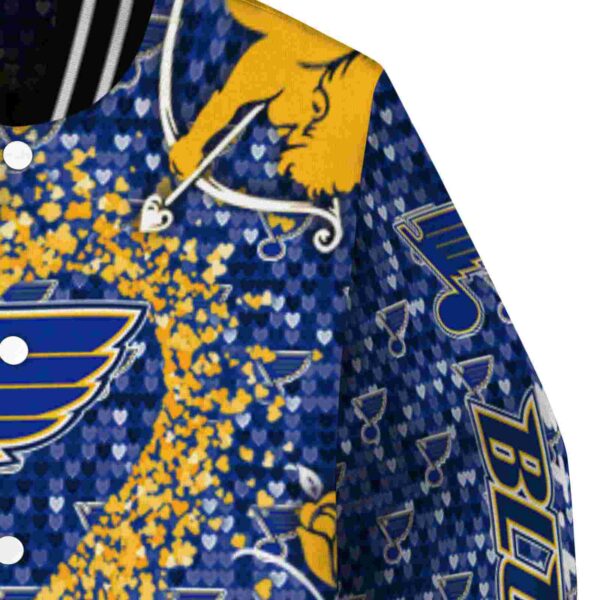 personalized st louis blues heart explosion blue jacket premium grade