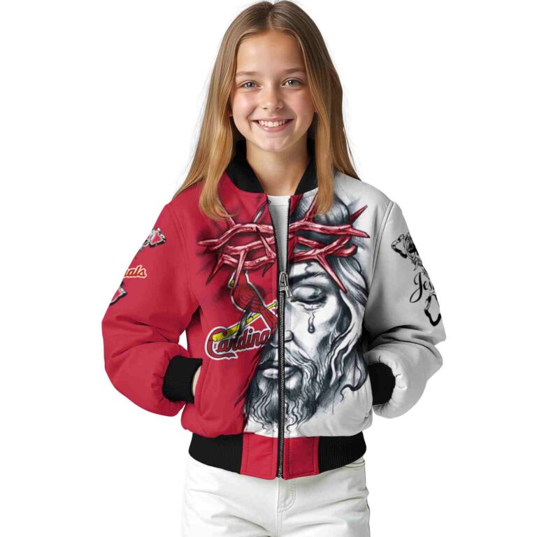 personalized st louis cardinals jesus tears red white jacket top rated