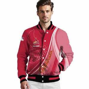 personalized st louis cardinals wave patterns red jacket high quality