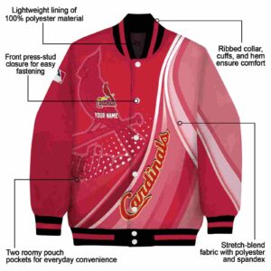 personalized st louis cardinals wave patterns red jacket new arrival