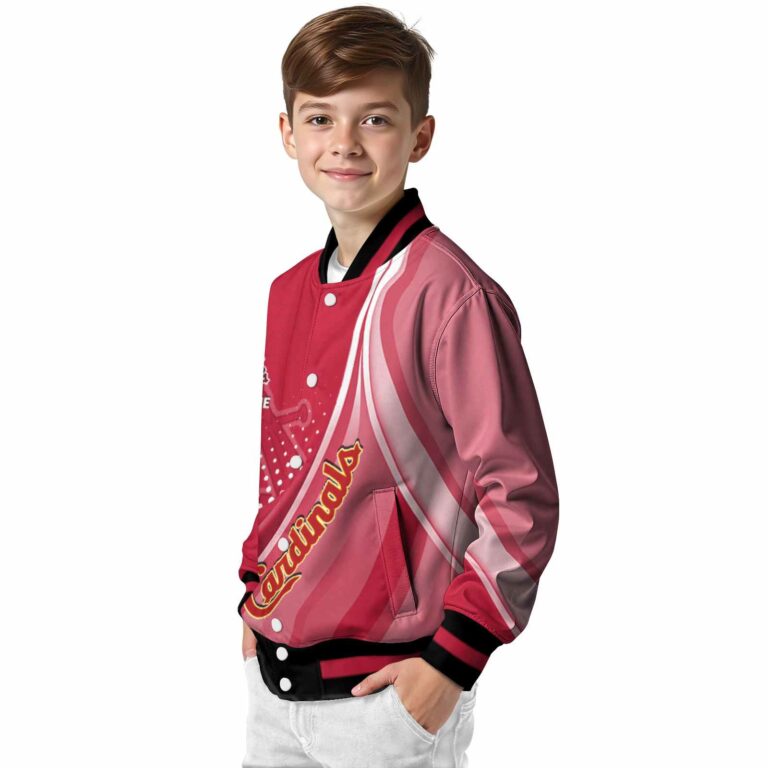 personalized st louis cardinals wave patterns red jacket trendy