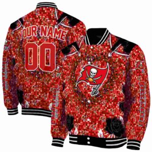personalized tampa bay buccaneers heart explosion red jacket fashion forward