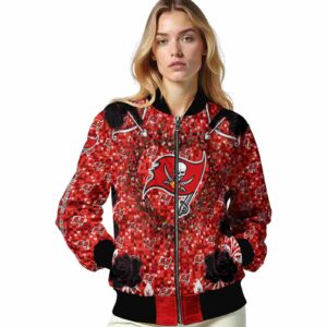 personalized tampa bay buccaneers heart explosion red jacket latest model