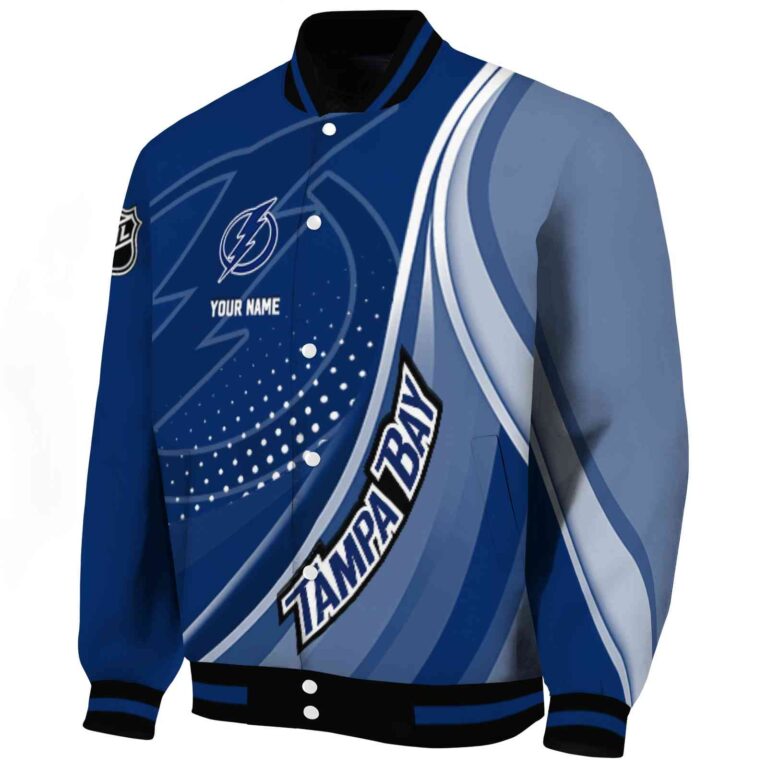 personalized tampa bay lightning wave patterns blue jacket best selling