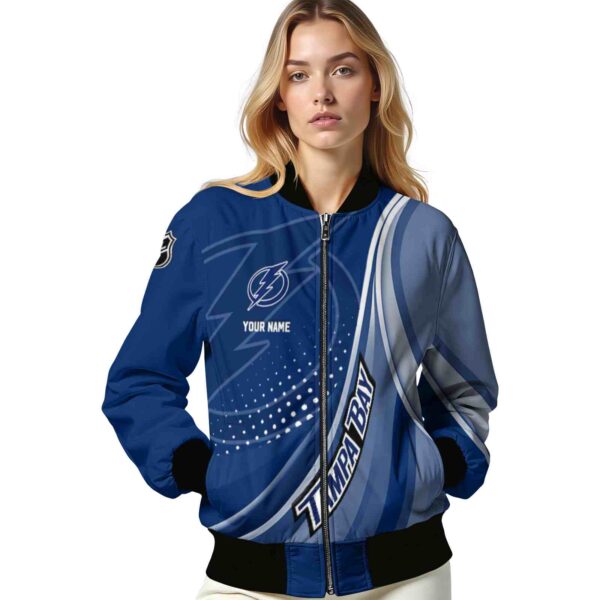 personalized tampa bay lightning wave patterns blue jacket latest model