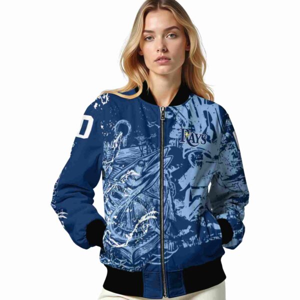 personalized tampa bay rays fishing art navy jacket latest model