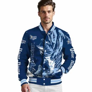 personalized tampa bay rays fishing passion navy white jacket high quality