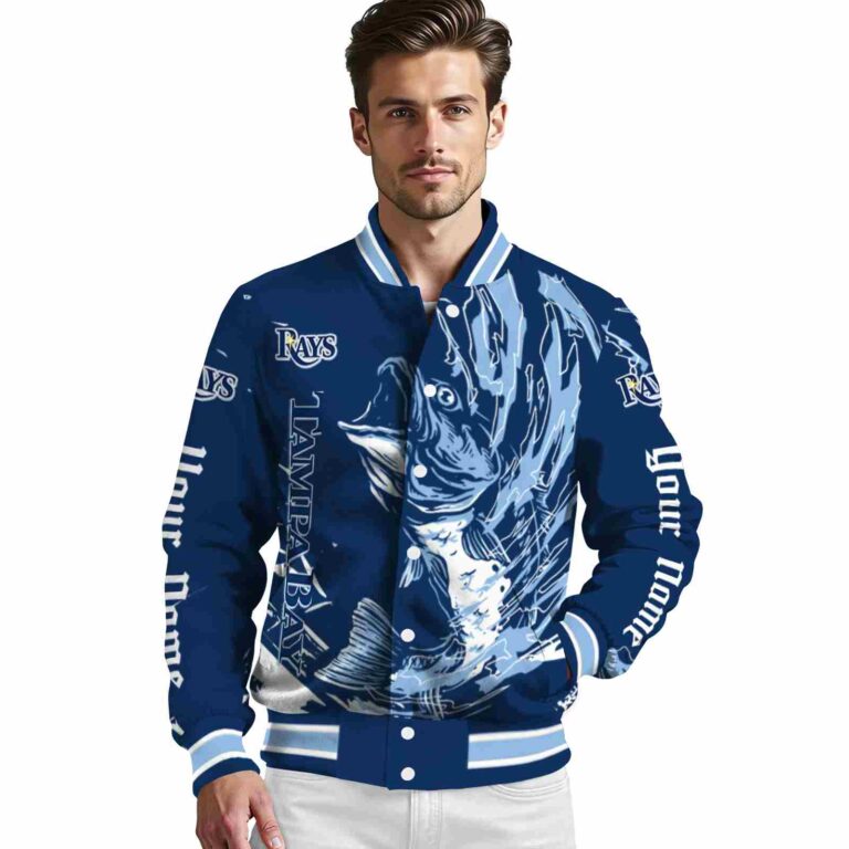 personalized tampa bay rays fishing passion navy white jacket high quality