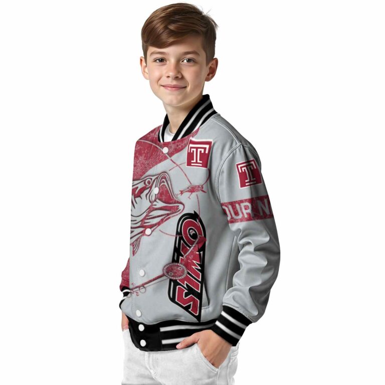 personalized temple owls fishing rod silver jacket trendy