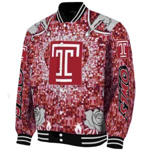 personalized temple owls heart explosion red jacket best selling